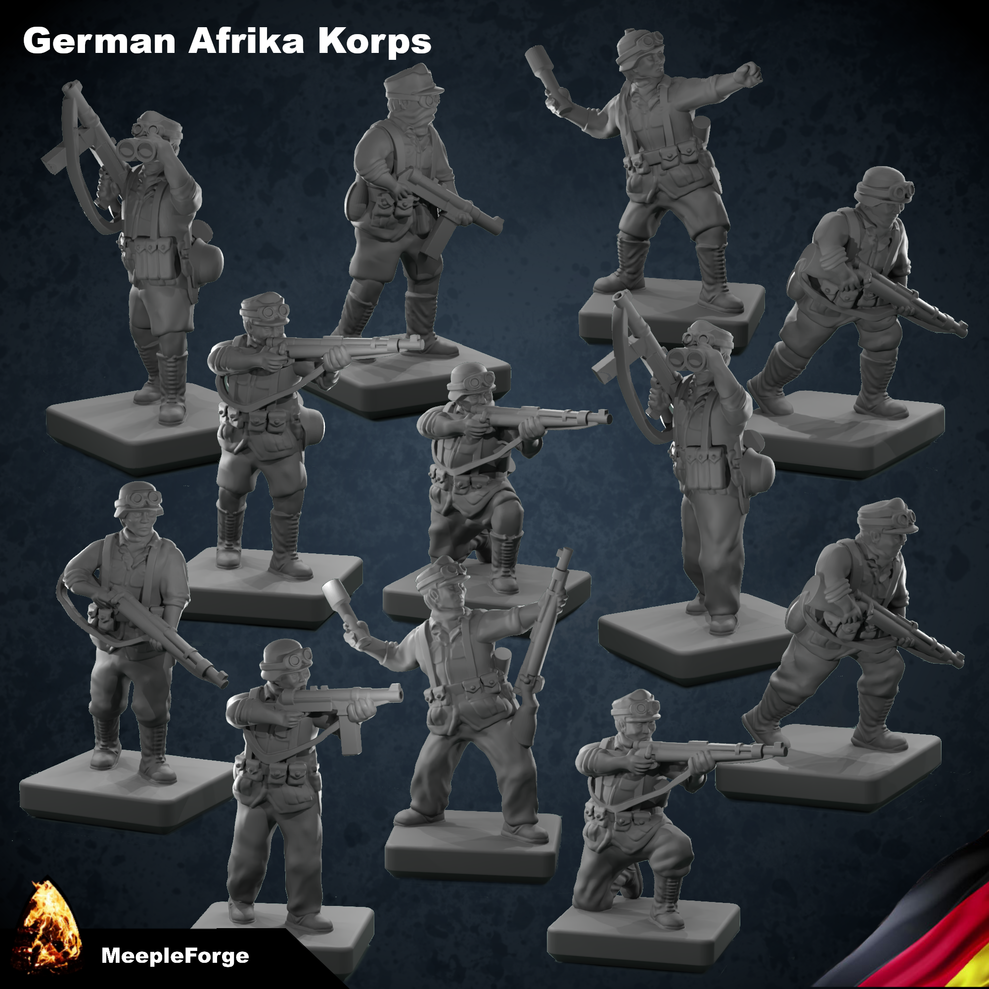 WW2 German Afrika Korps 15mm Scale